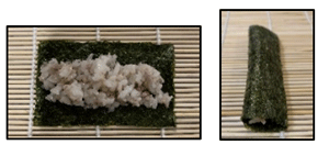 犬の巻き寿司【耳】の作り方の写真
