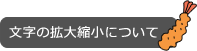 文字の拡大縮小について