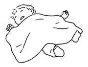 子供が寝ているイラスト