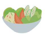 野菜サラダのイラスト